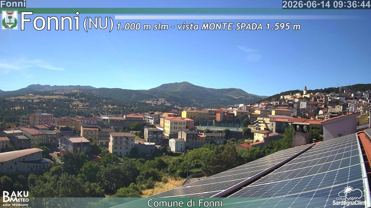 time-lapse frame, Fonni webcam