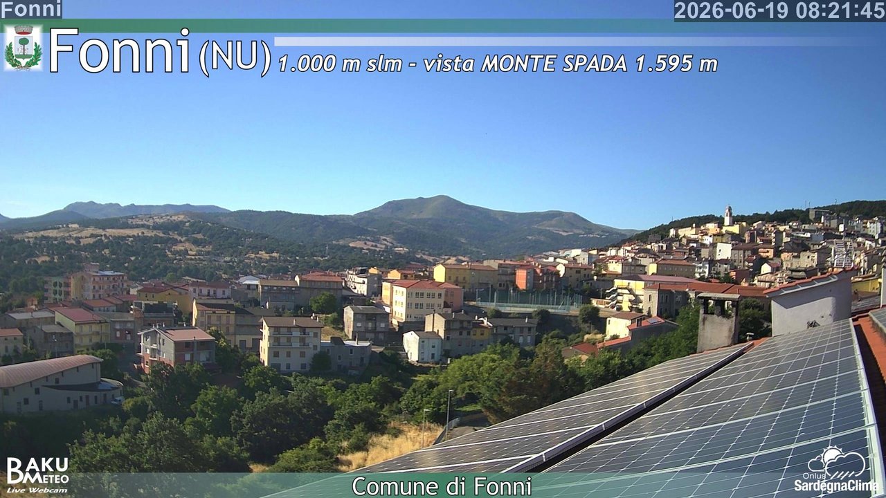 time-lapse frame, Fonni webcam