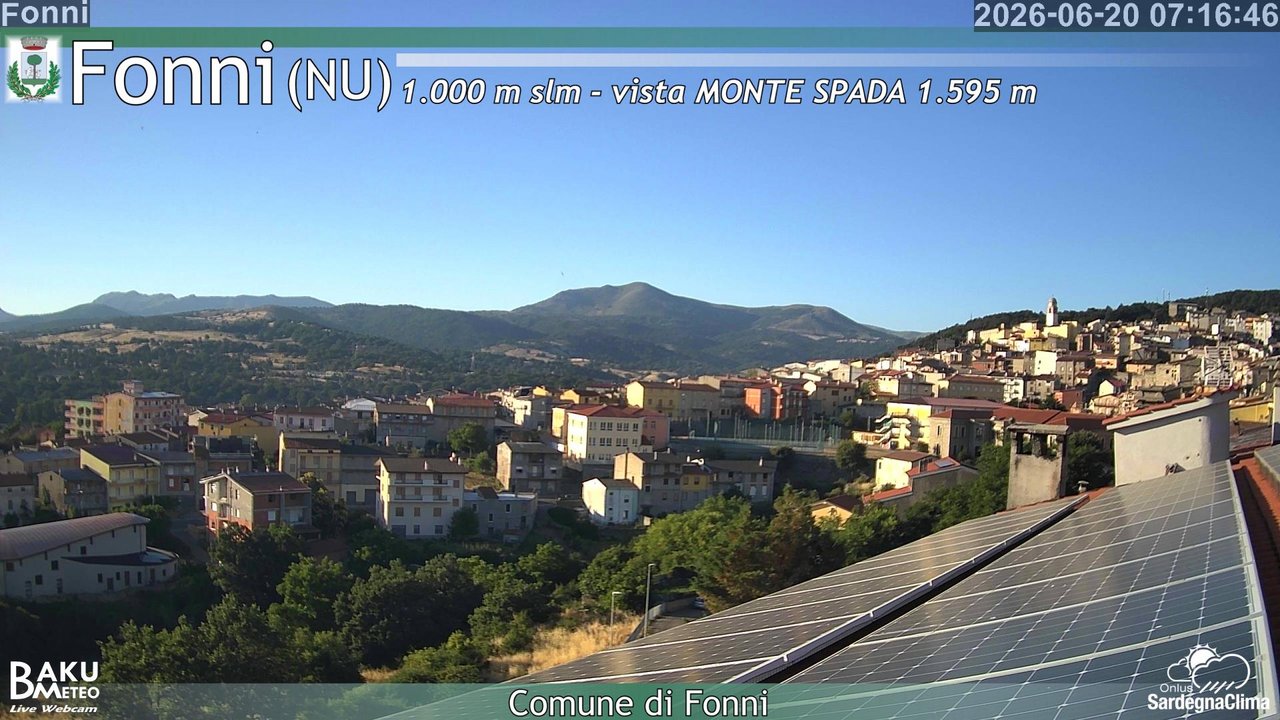 time-lapse frame, Fonni webcam