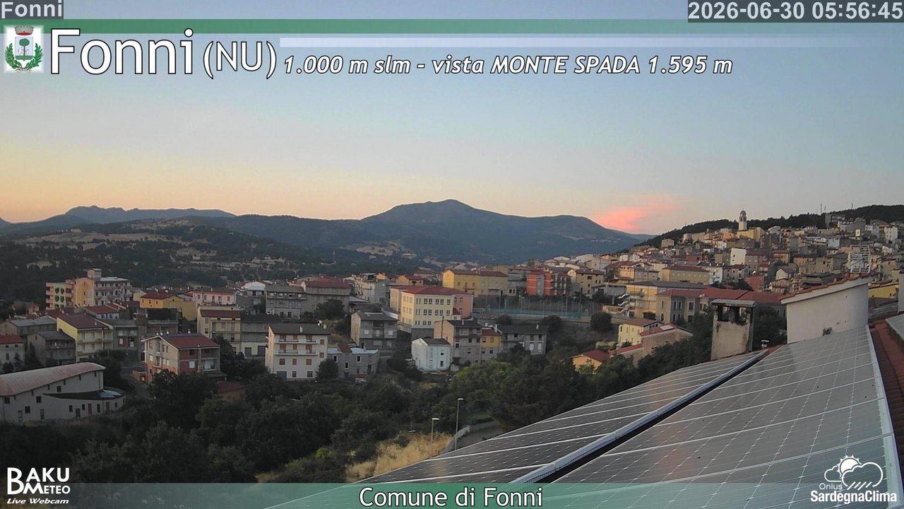 time-lapse frame, Fonni webcam