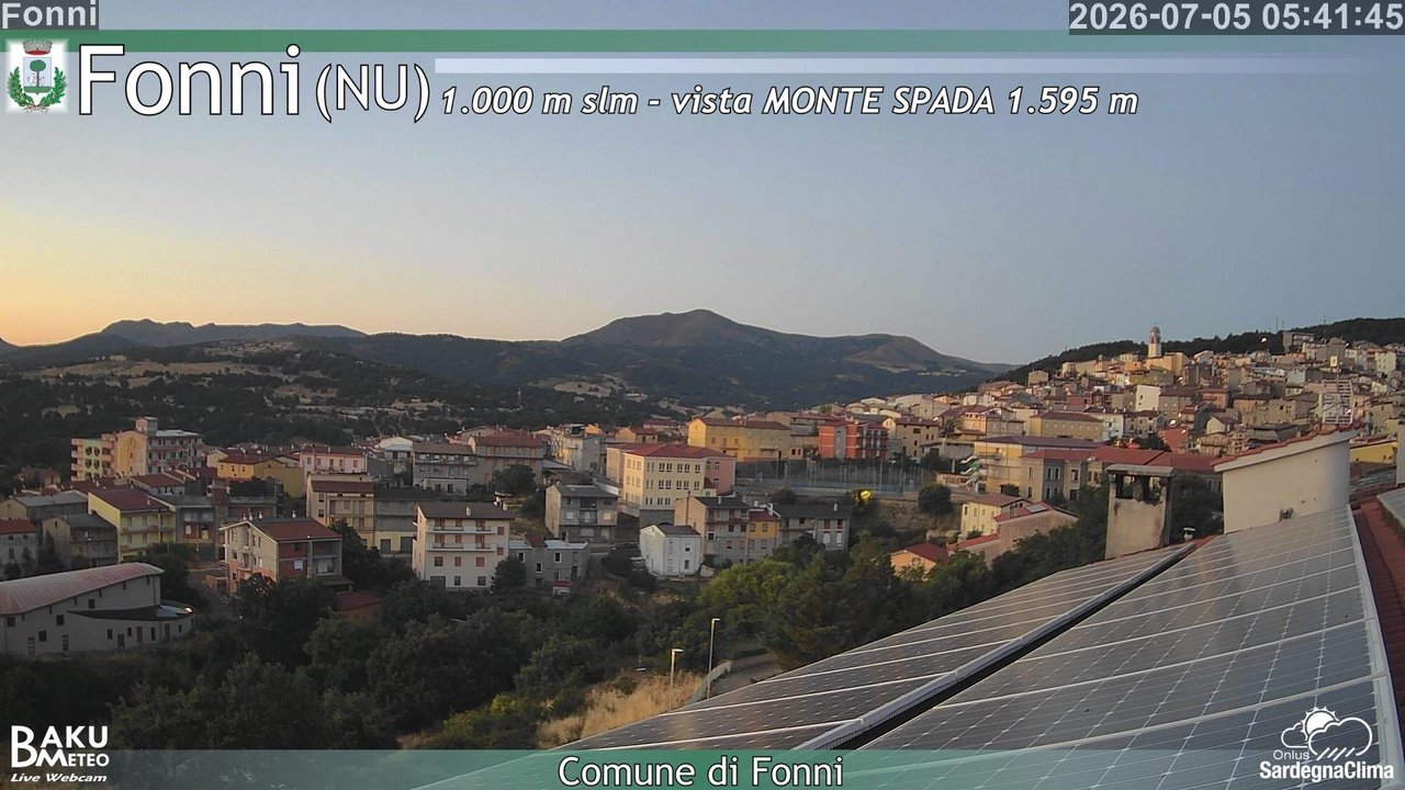time-lapse frame, Fonni webcam