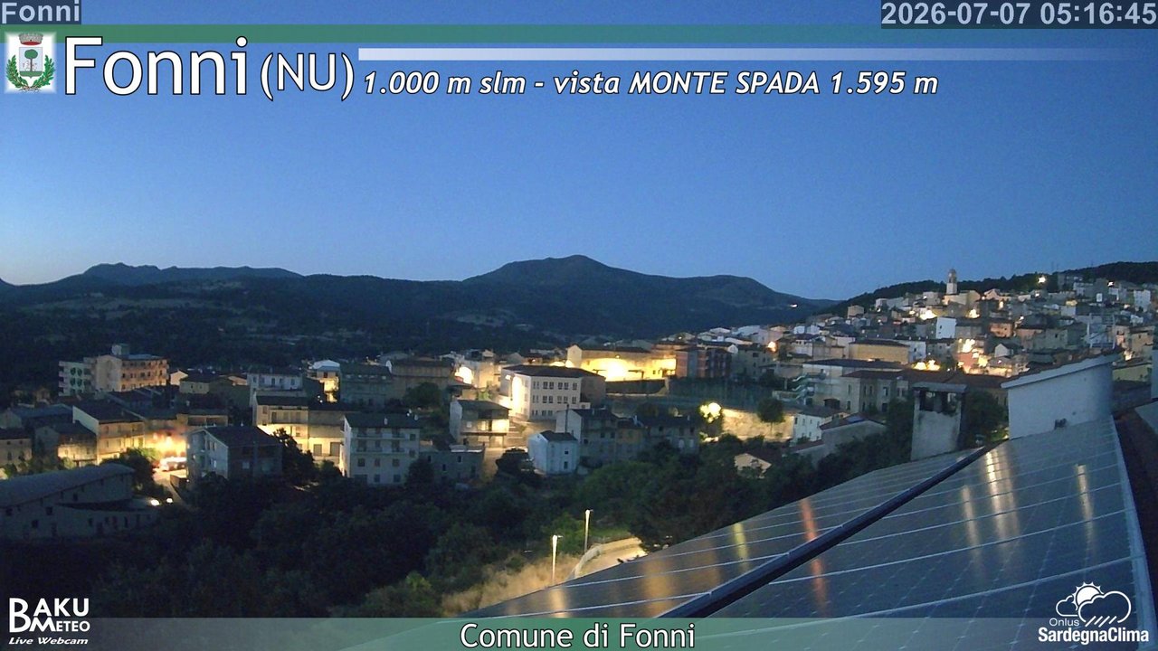 time-lapse frame, Fonni webcam