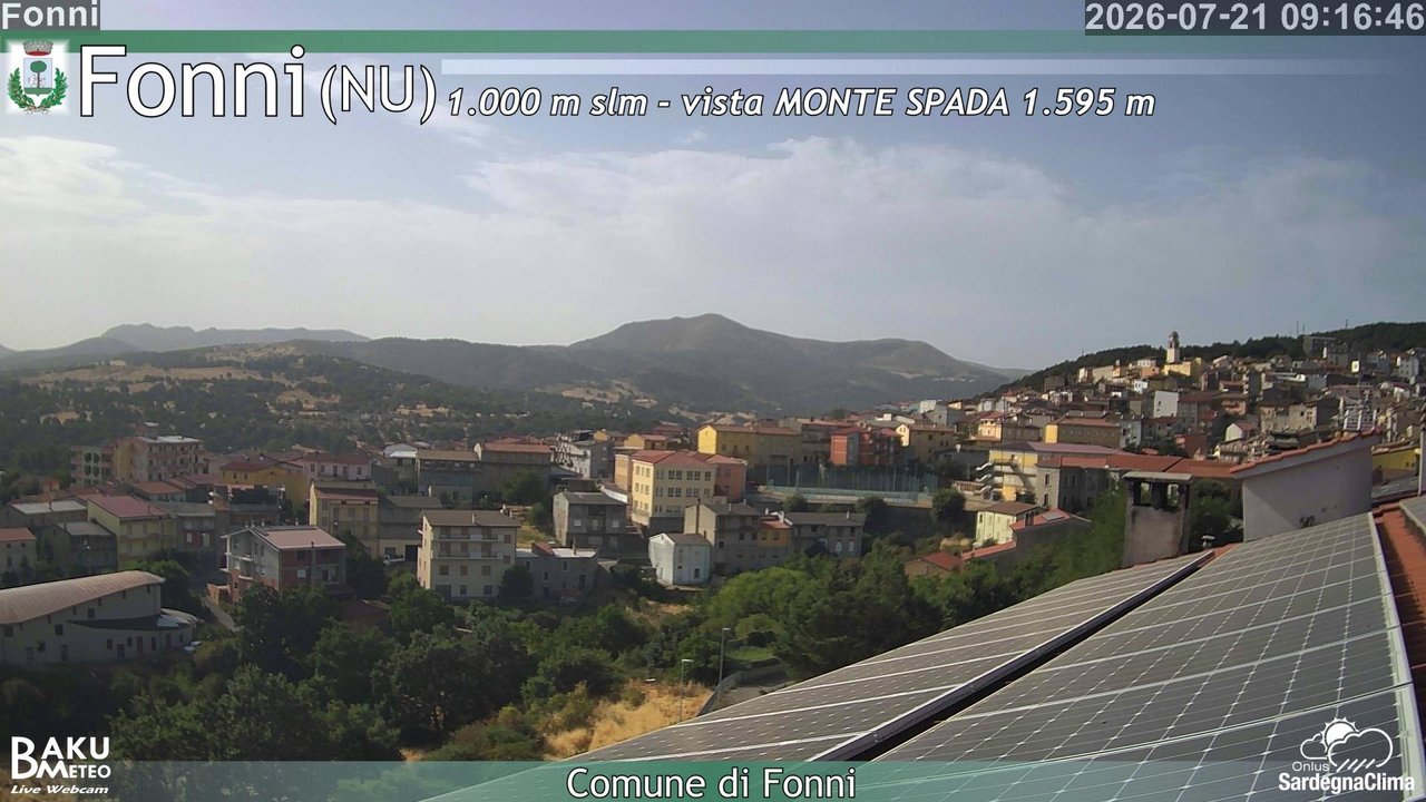 time-lapse frame, Fonni webcam