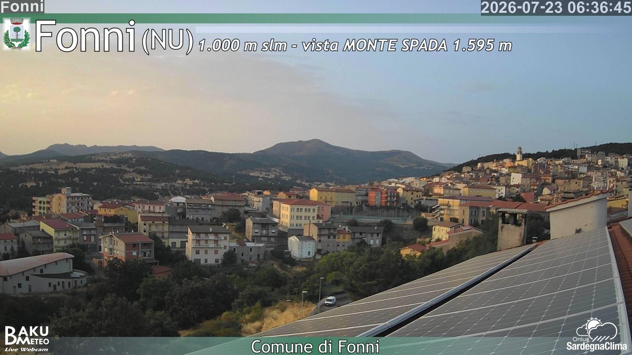 time-lapse frame, Fonni webcam