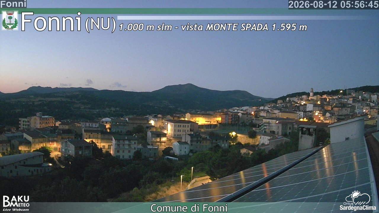 time-lapse frame, Fonni webcam