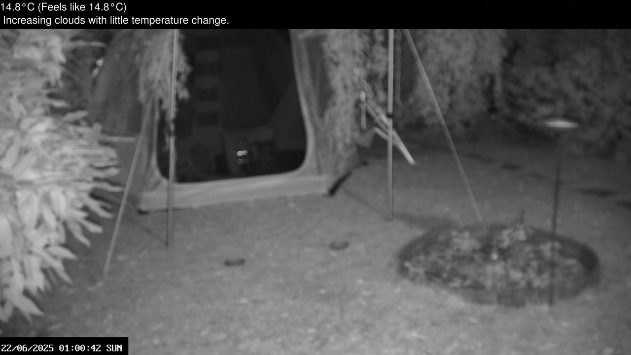 time-lapse frame, Wembury, Devon. Garden Zoom Cam webcam