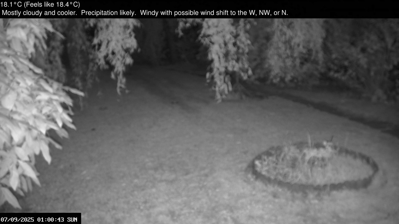 time-lapse frame, Wembury, Devon. Garden Zoom Cam webcam