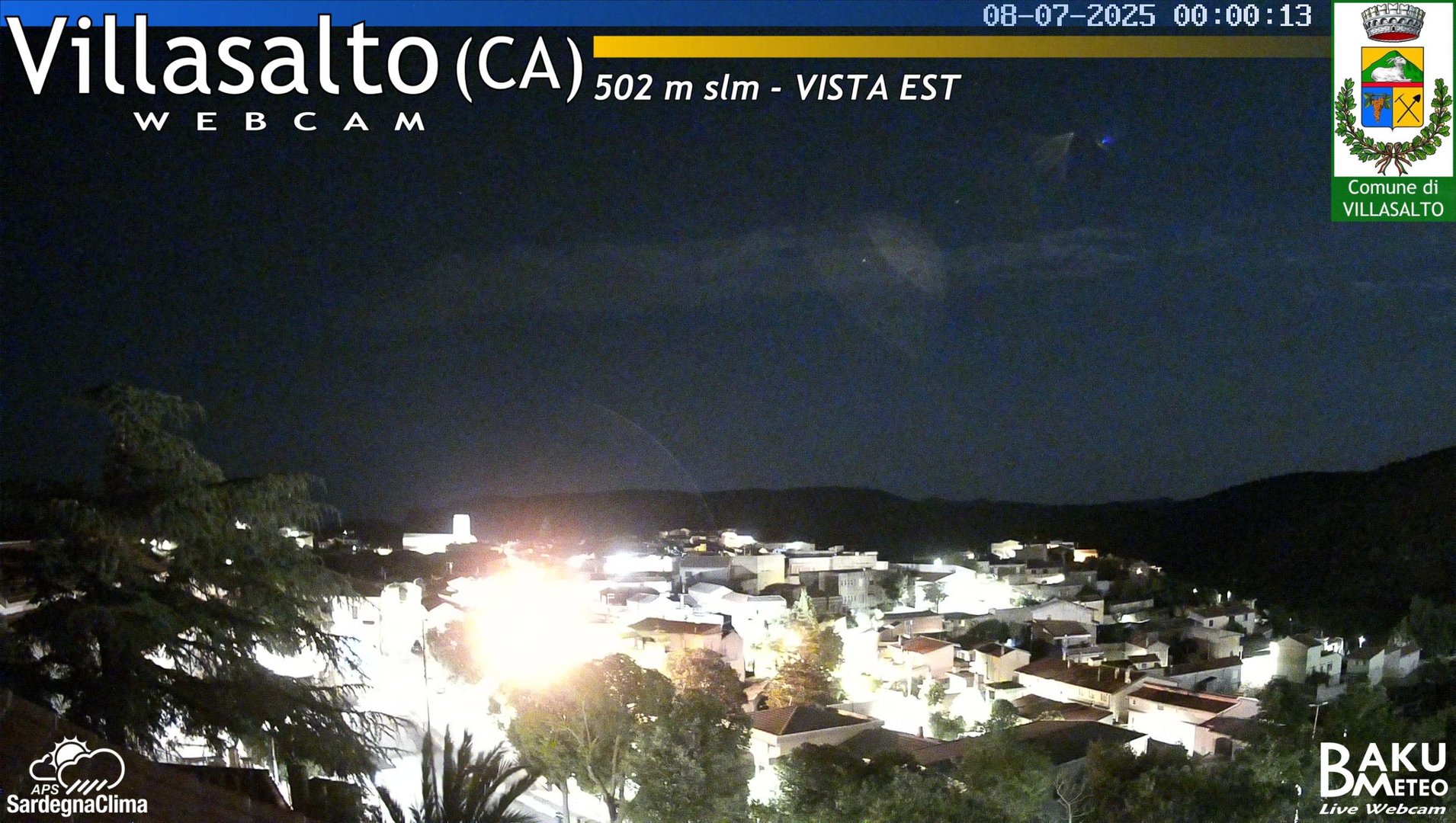 time-lapse frame, Villasalto Comune webcam