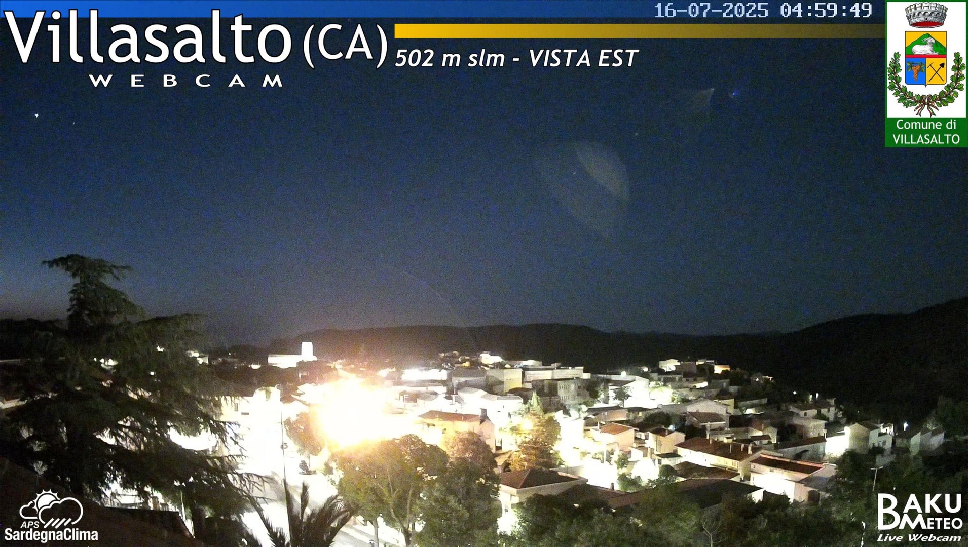 time-lapse frame, Villasalto Comune webcam