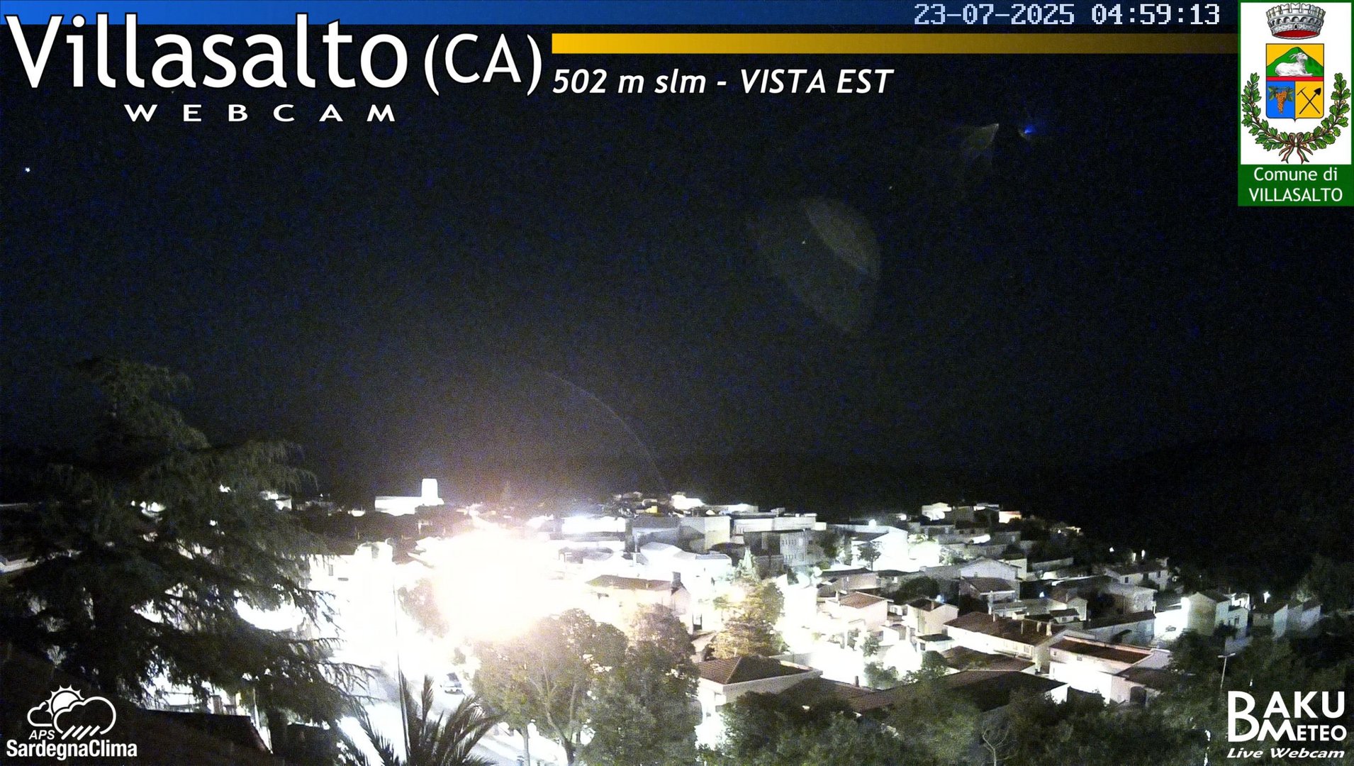 time-lapse frame, Villasalto Comune webcam
