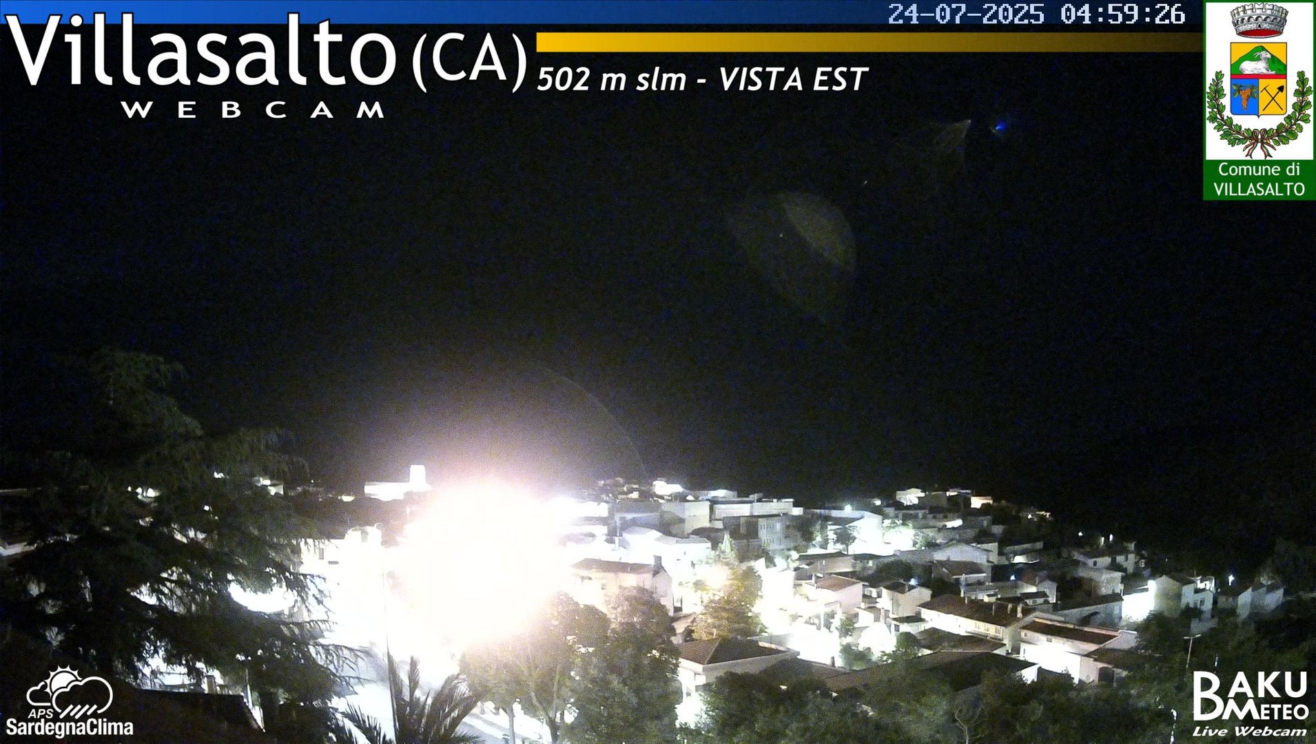 time-lapse frame, Villasalto Comune webcam