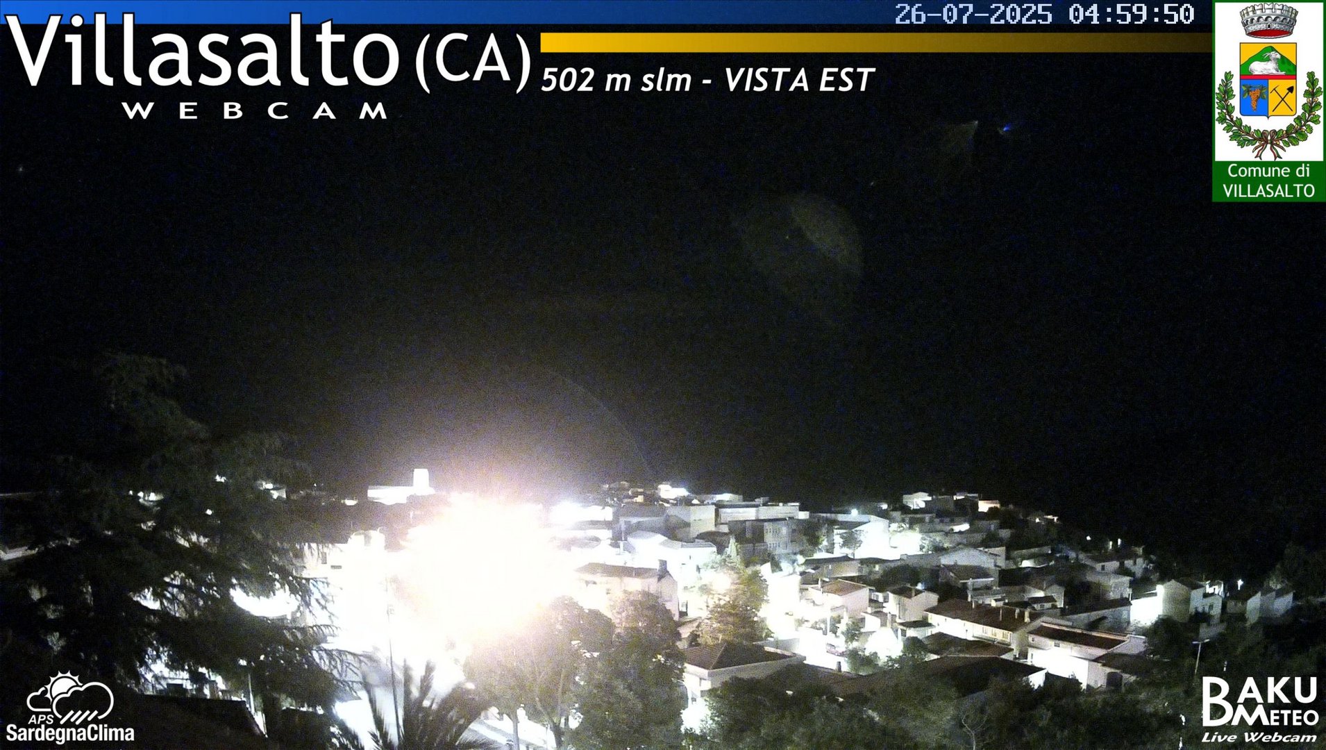 time-lapse frame, Villasalto Comune webcam