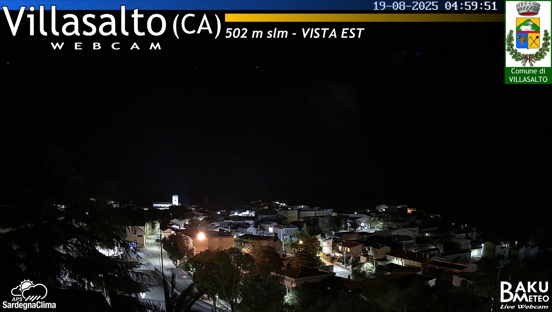 time-lapse frame, Villasalto Comune webcam