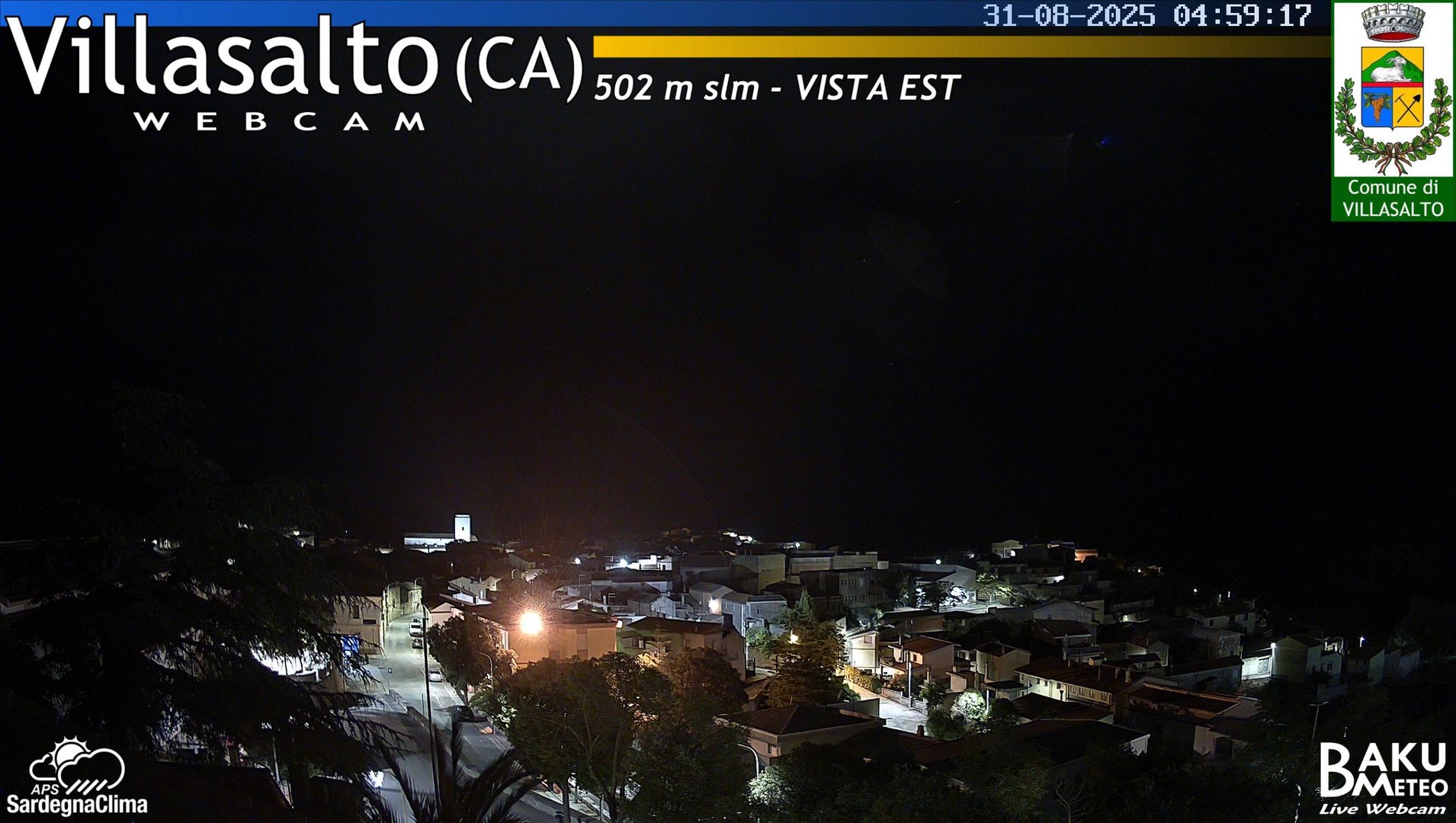 time-lapse frame, Villasalto Comune webcam