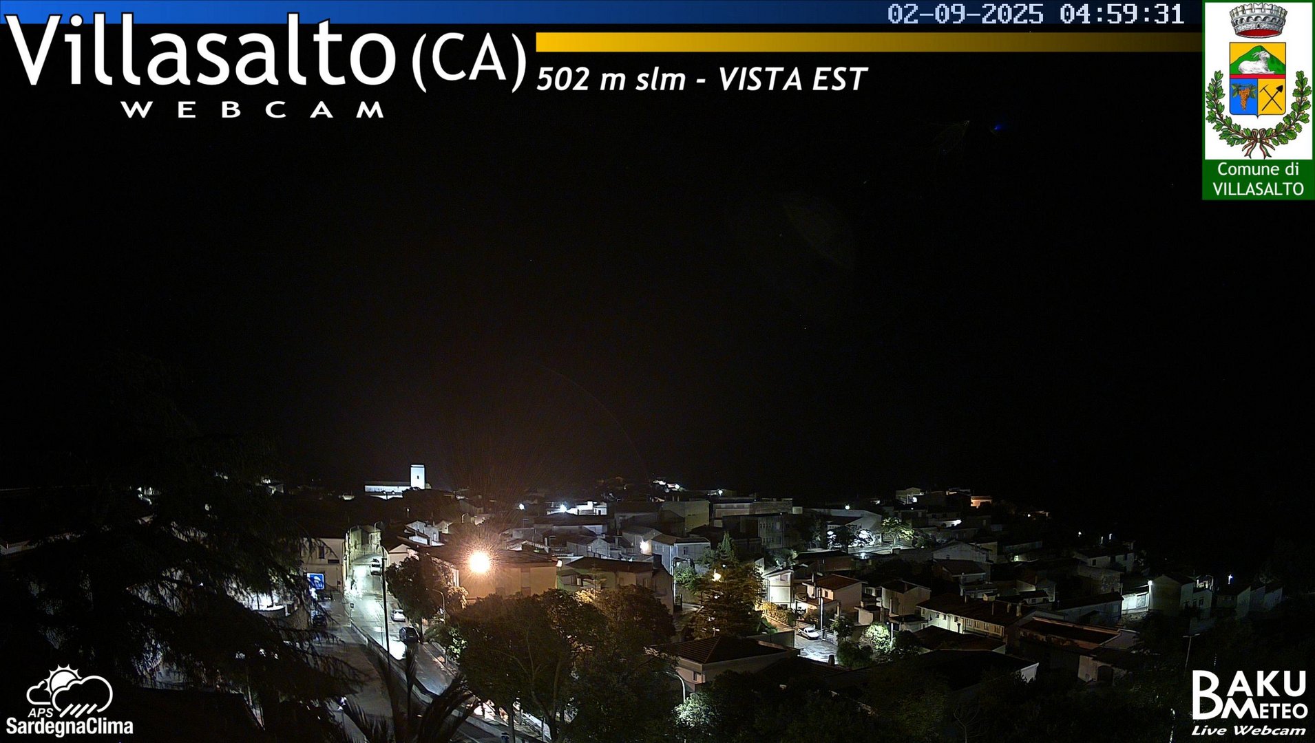 time-lapse frame, Villasalto Comune webcam