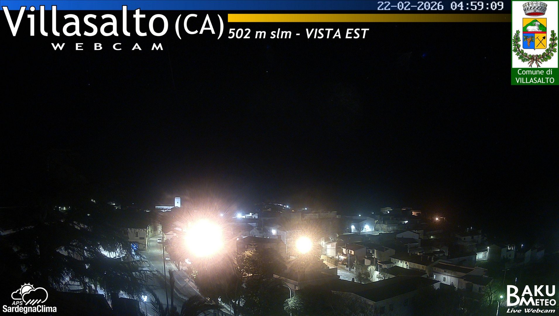 time-lapse frame, Villasalto Comune webcam