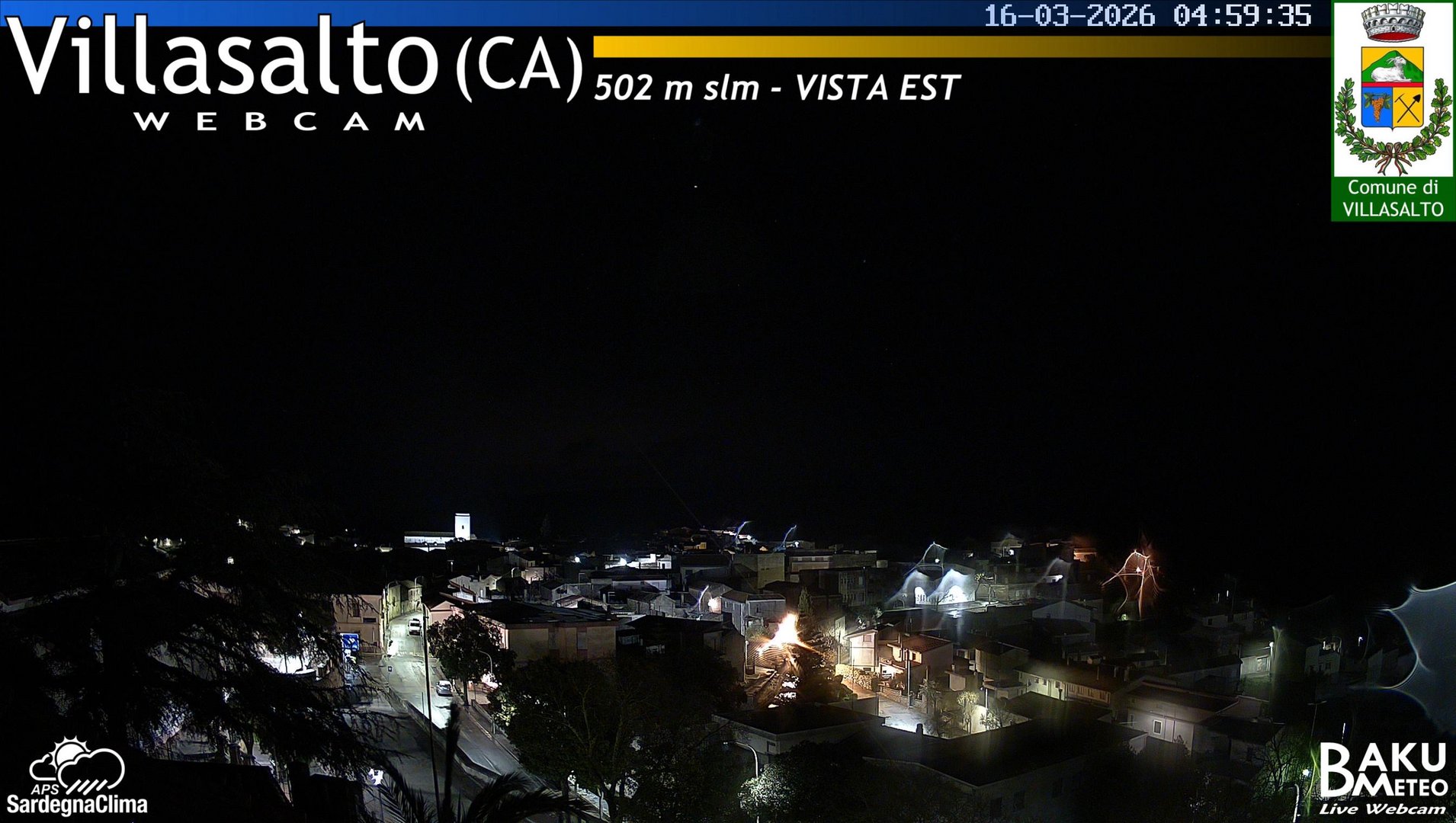 time-lapse frame, Villasalto Comune webcam