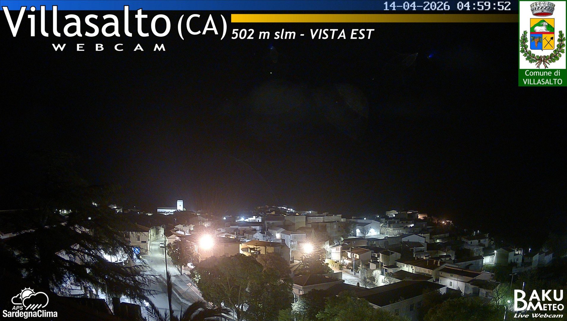 time-lapse frame, Villasalto Comune webcam
