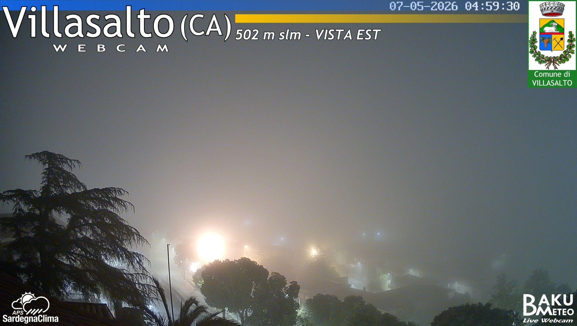 time-lapse frame, Villasalto Comune webcam