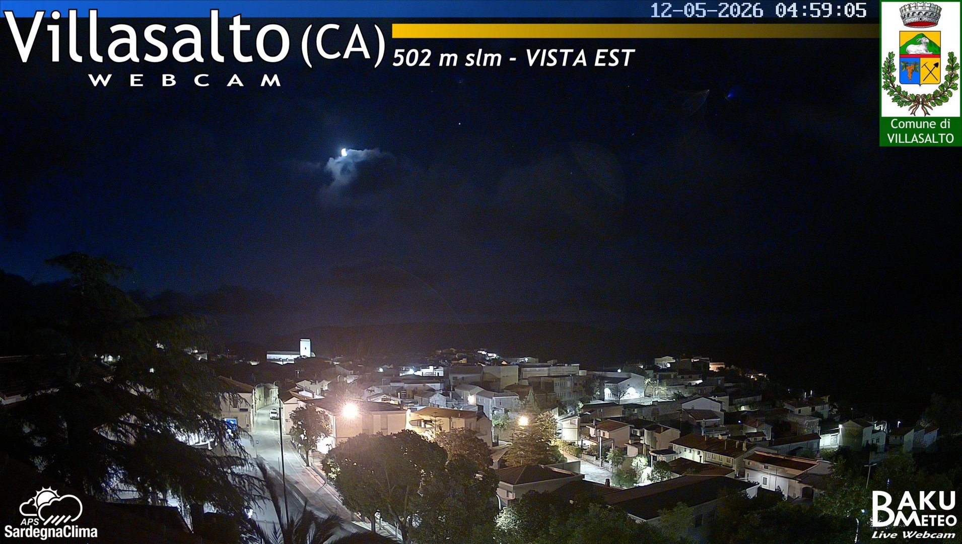 time-lapse frame, Villasalto Comune webcam