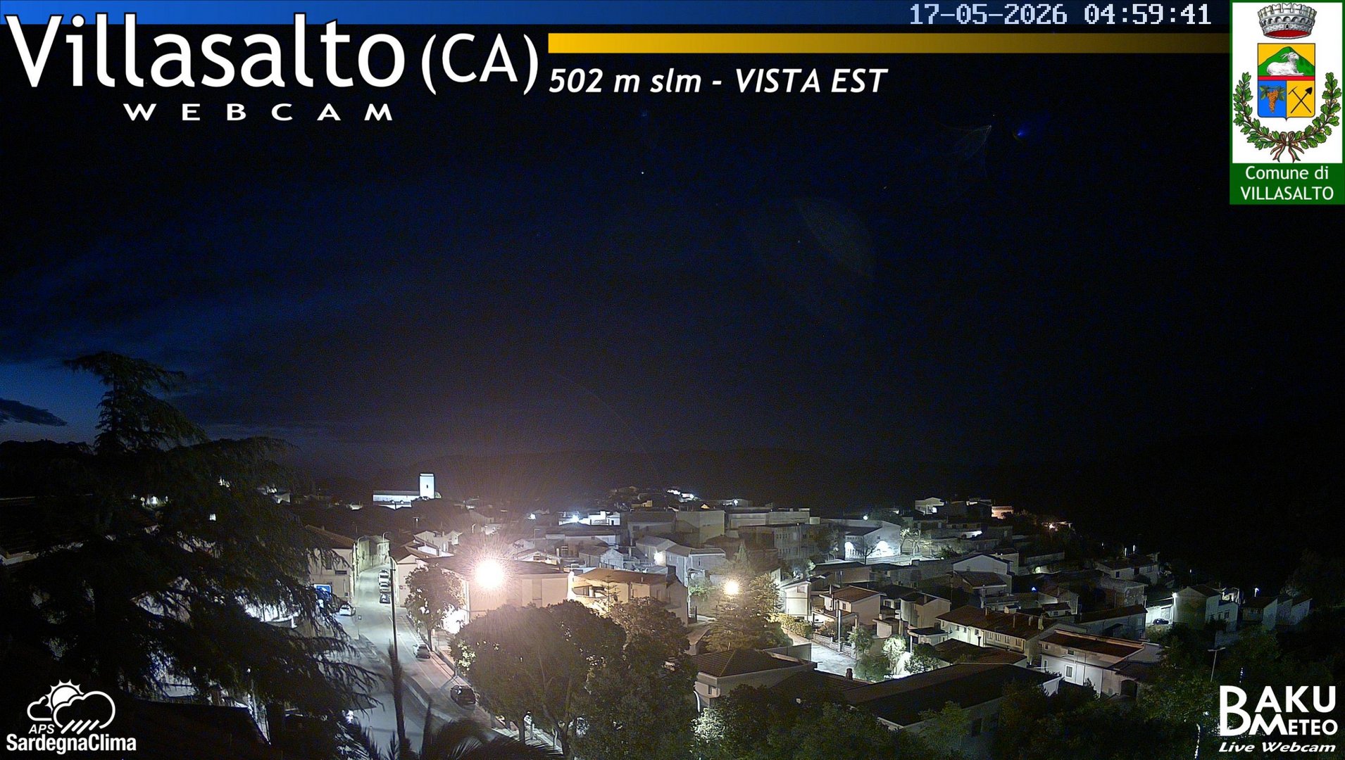 time-lapse frame, Villasalto Comune webcam
