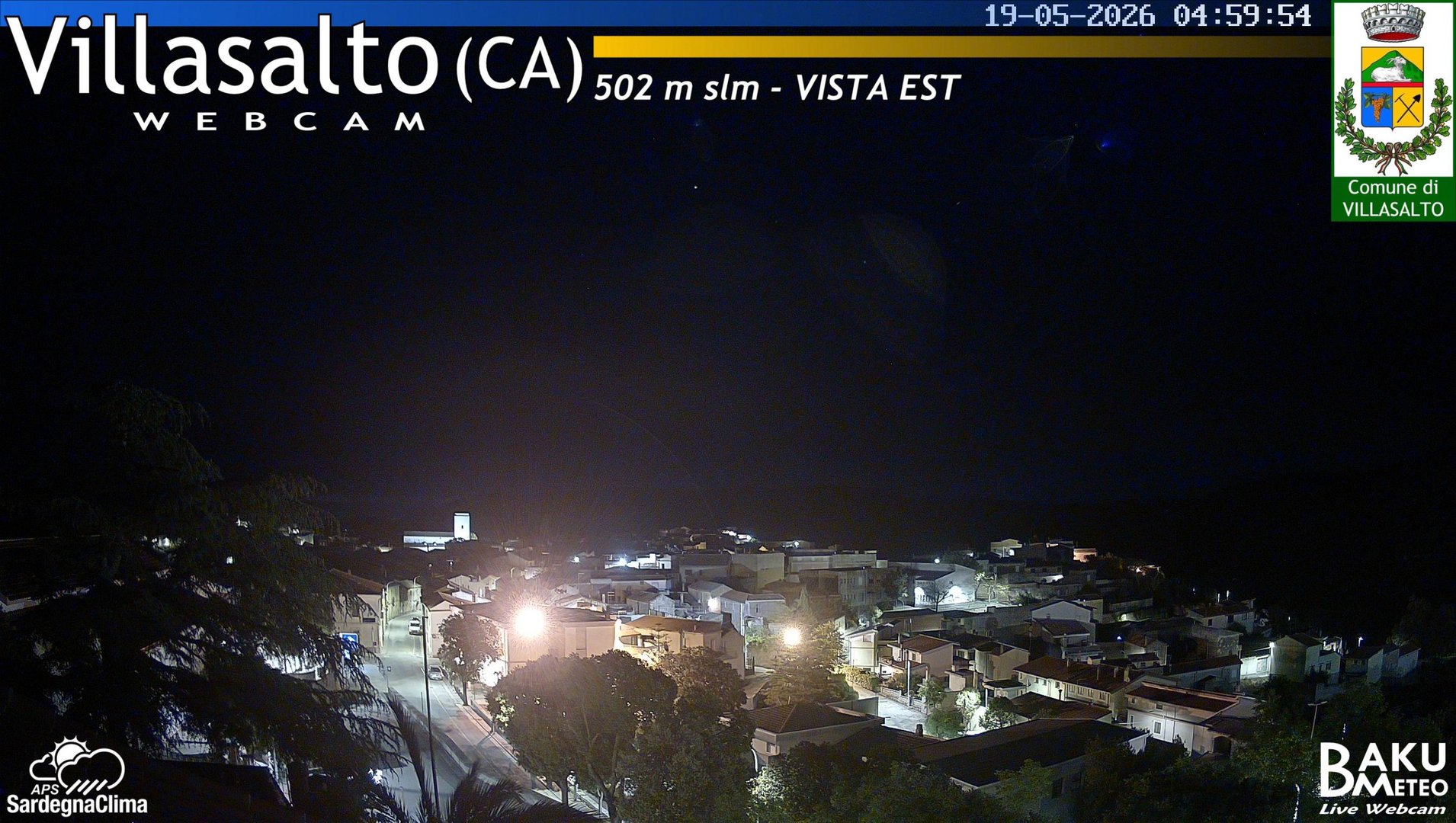 time-lapse frame, Villasalto Comune webcam