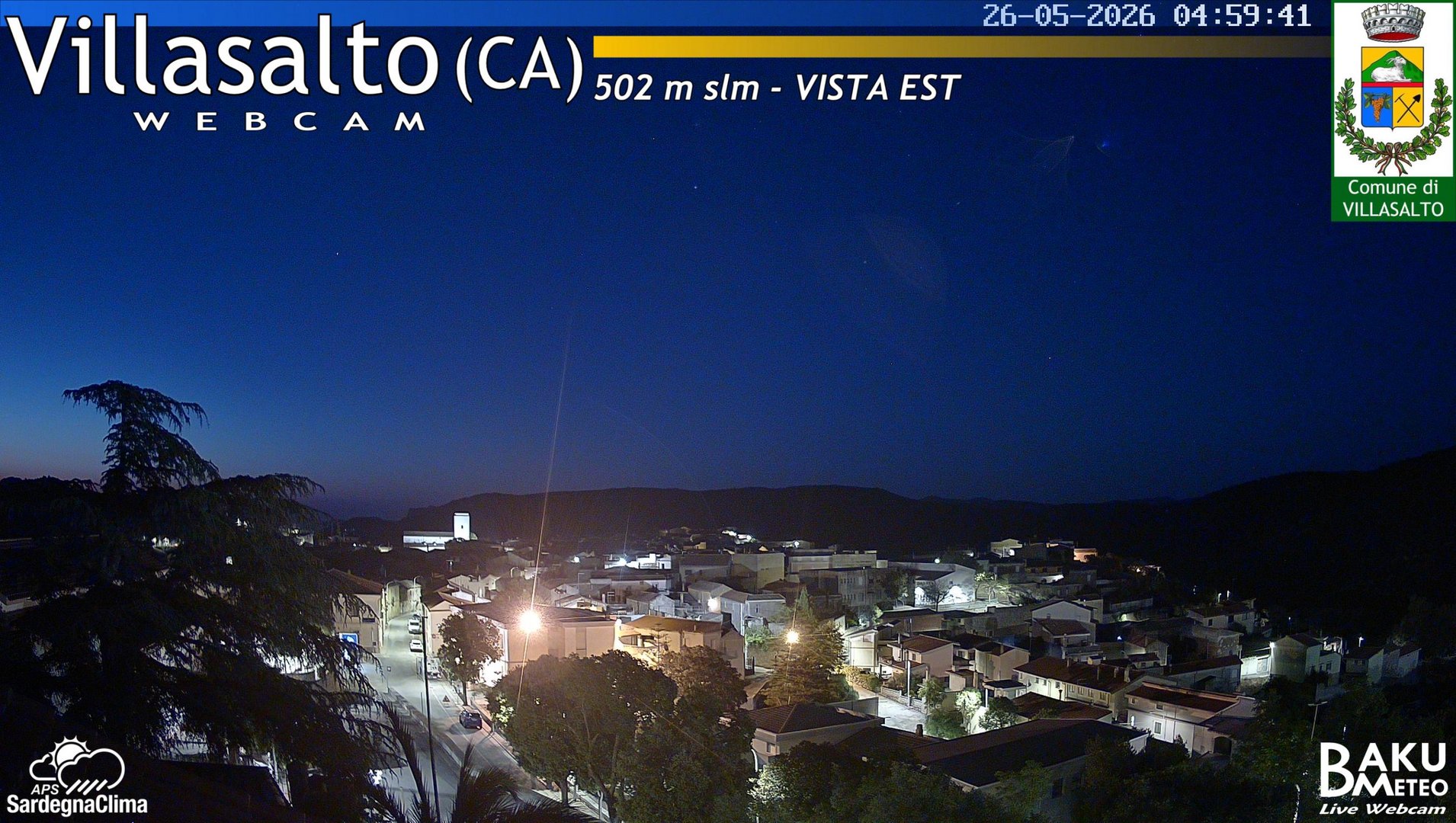 time-lapse frame, Villasalto Comune webcam