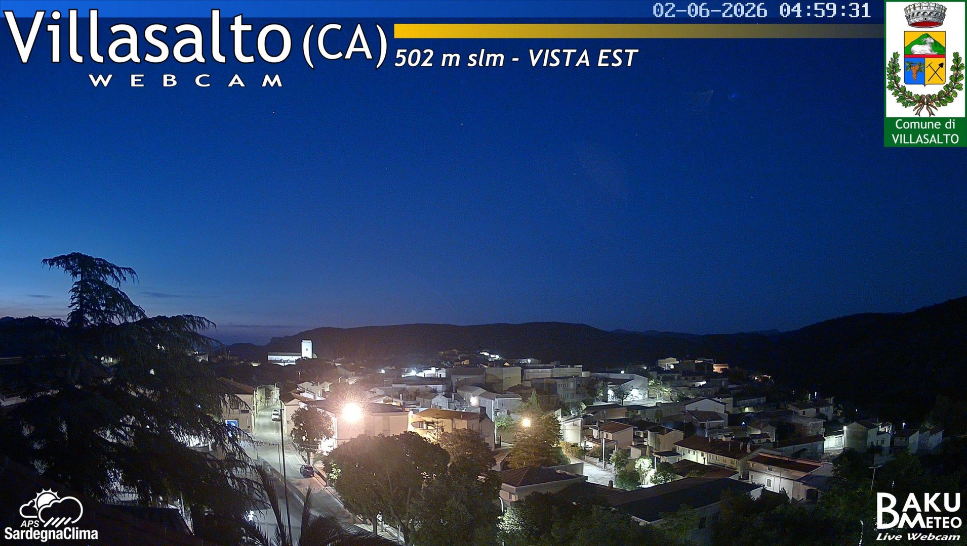 time-lapse frame, Villasalto Comune webcam