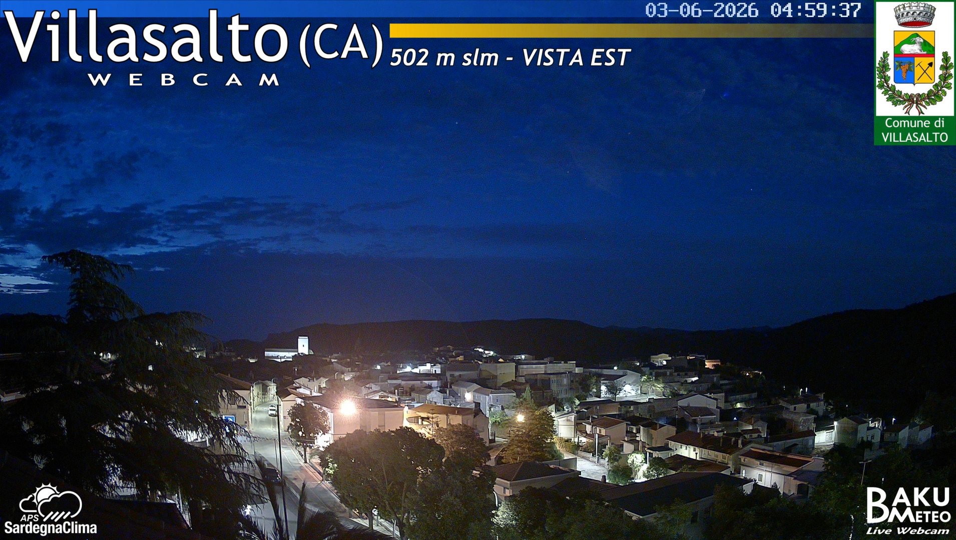 time-lapse frame, Villasalto Comune webcam