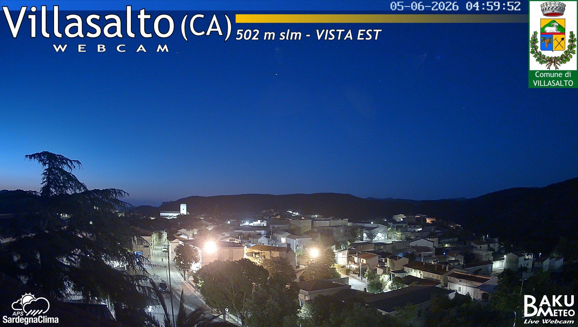time-lapse frame, Villasalto Comune webcam
