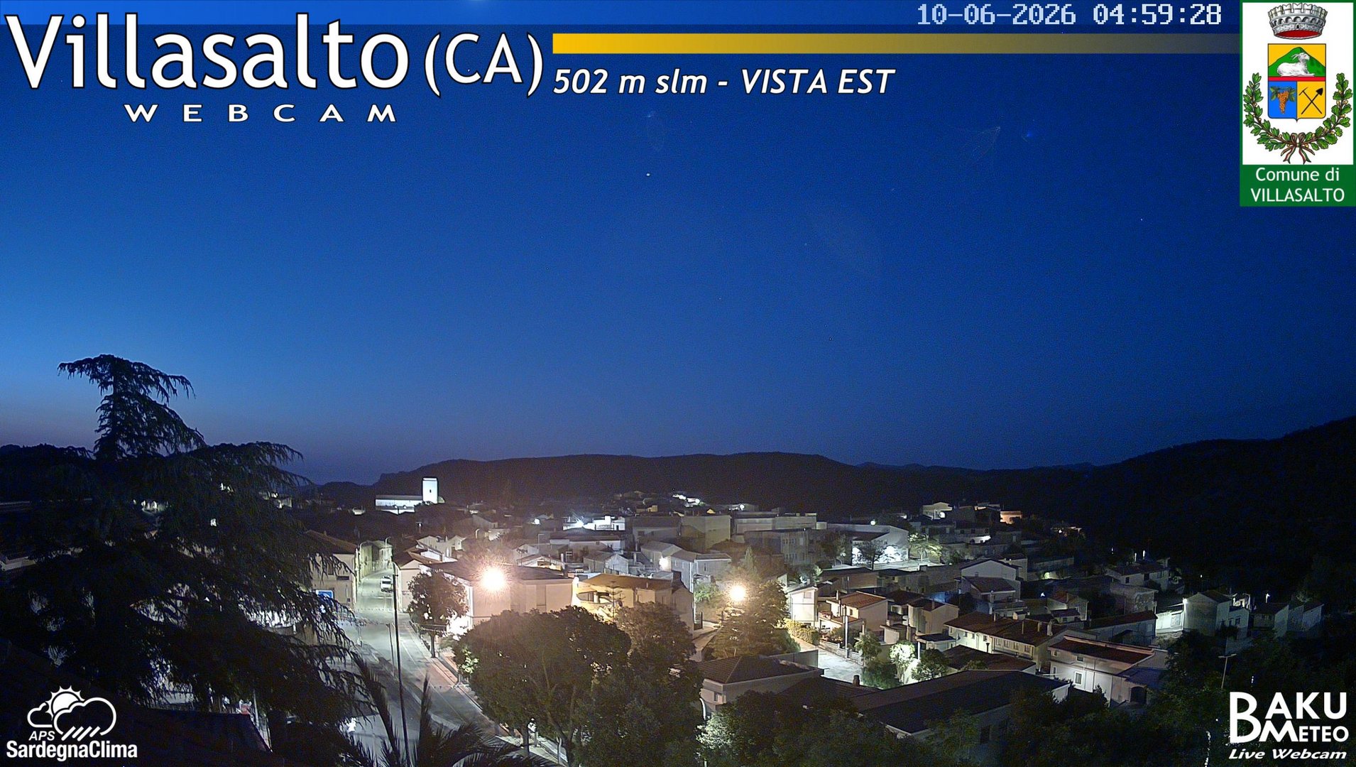 time-lapse frame, Villasalto Comune webcam