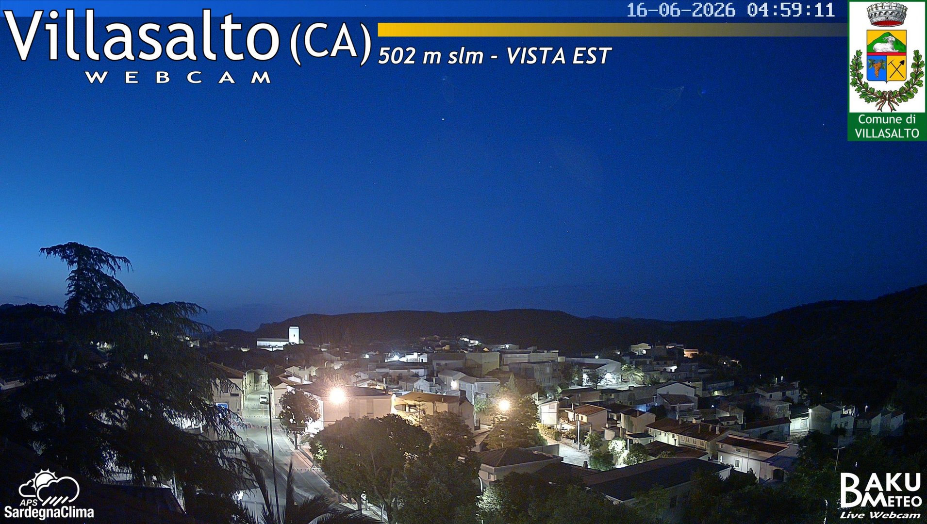 time-lapse frame, Villasalto Comune webcam