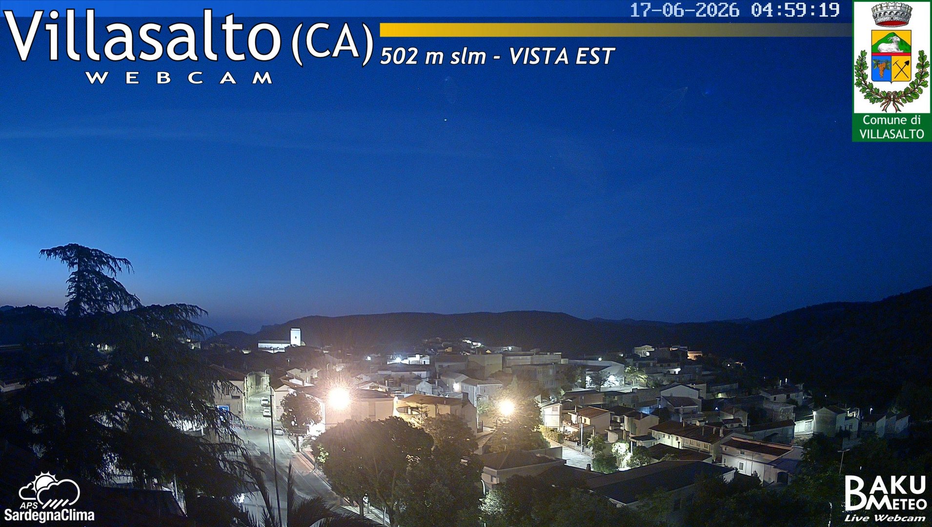 time-lapse frame, Villasalto Comune webcam