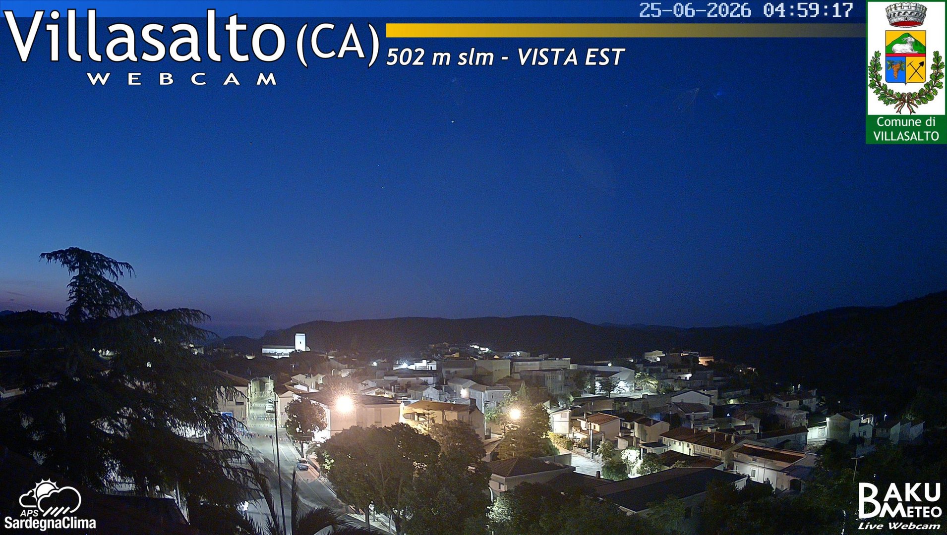 time-lapse frame, Villasalto Comune webcam