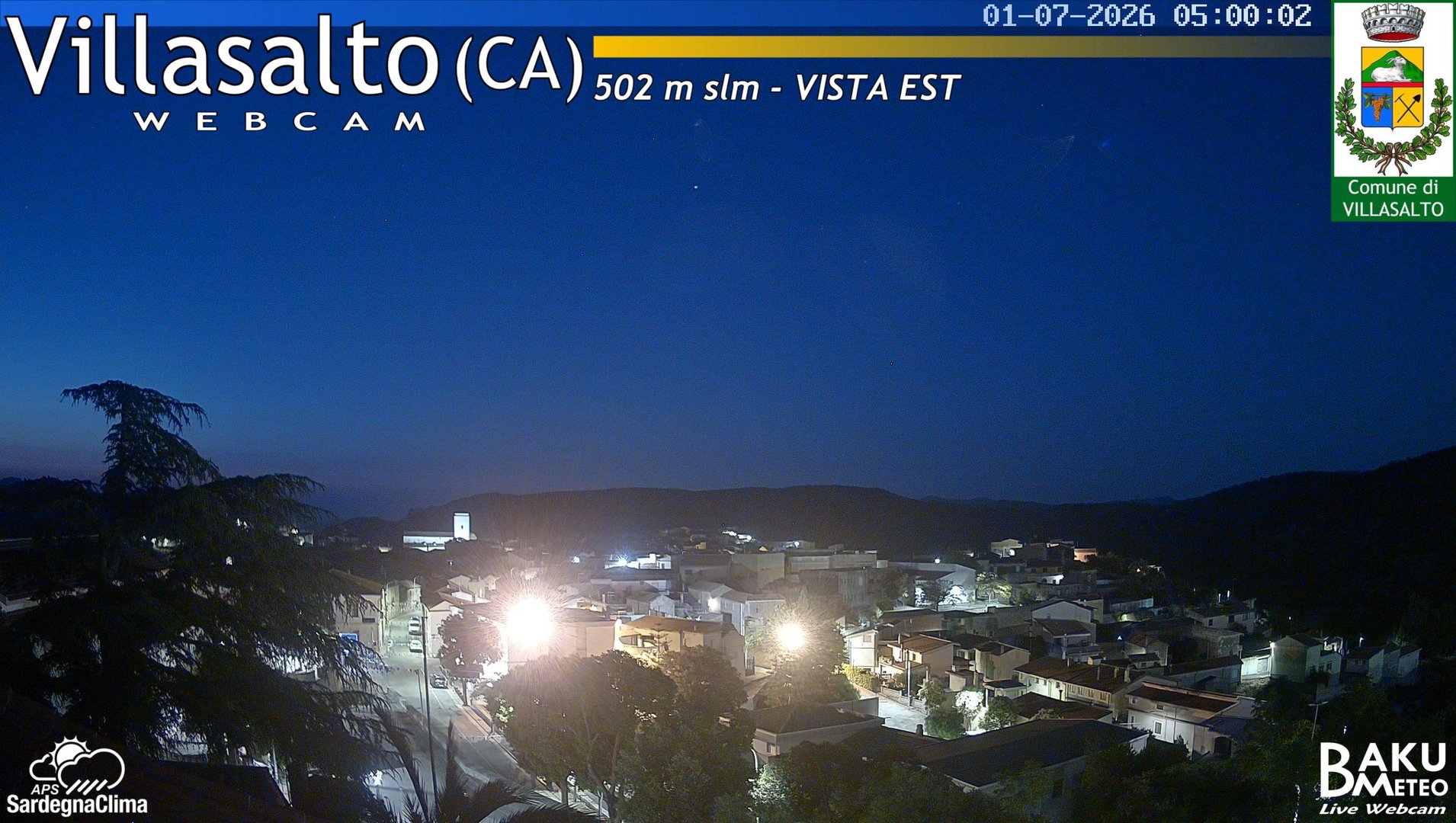 time-lapse frame, Villasalto Comune webcam