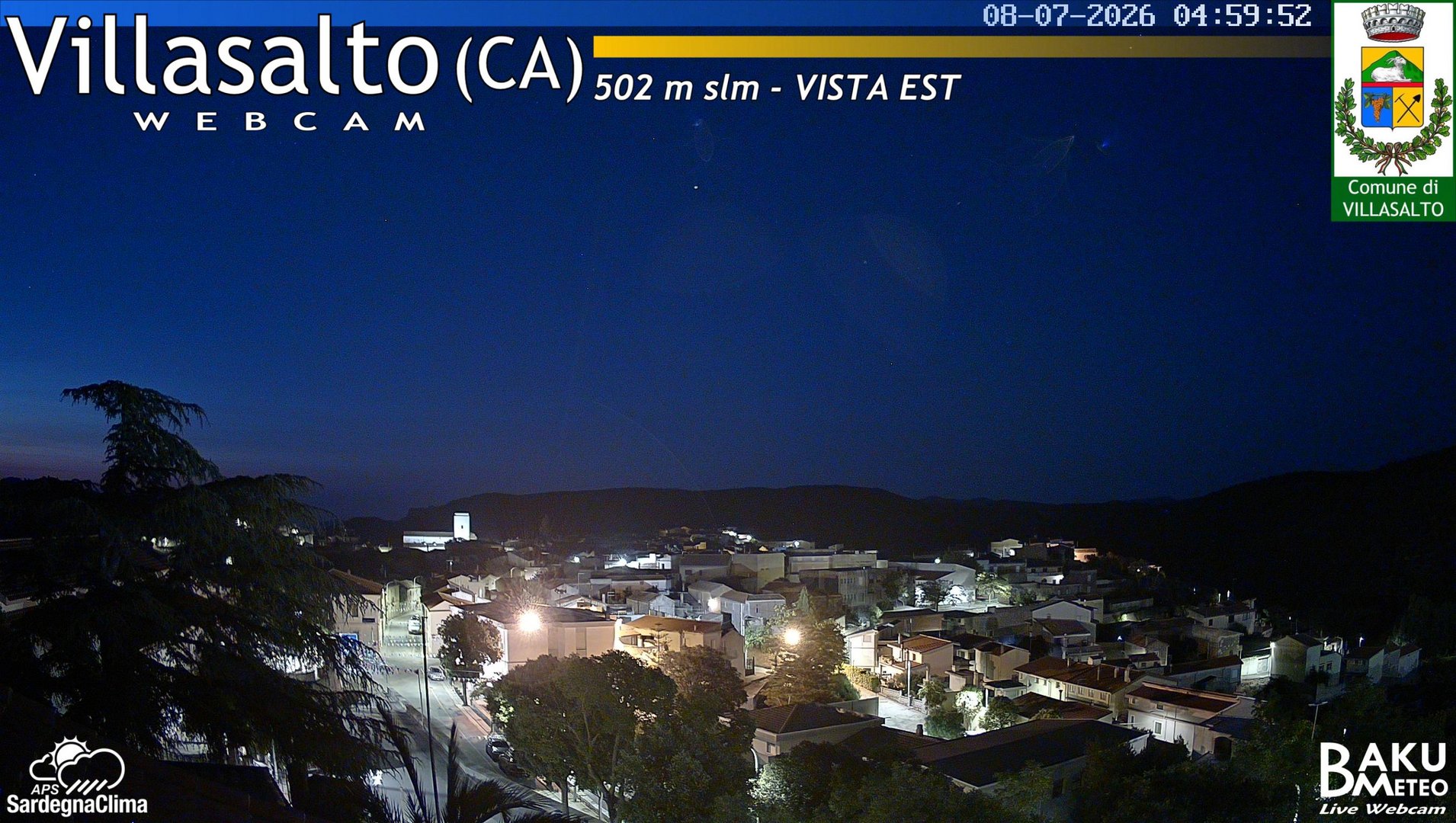 time-lapse frame, Villasalto Comune webcam