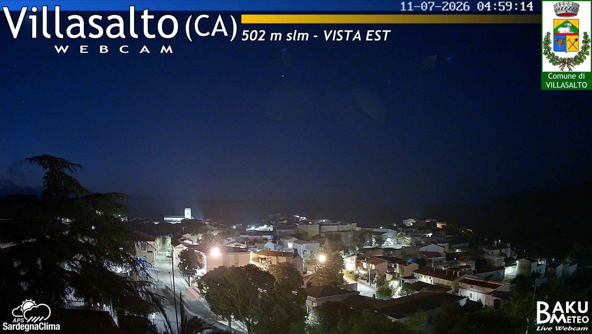 time-lapse frame, Villasalto Comune webcam