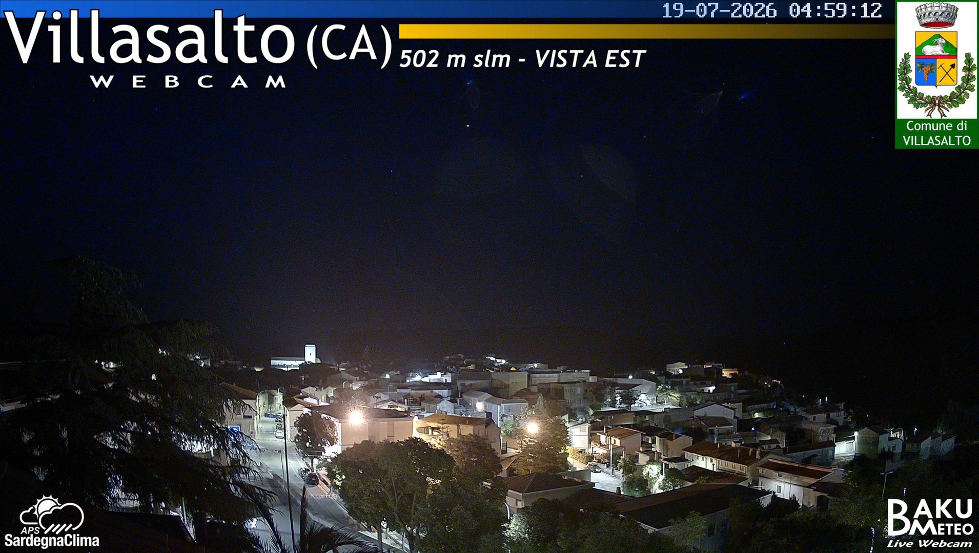 time-lapse frame, Villasalto Comune webcam