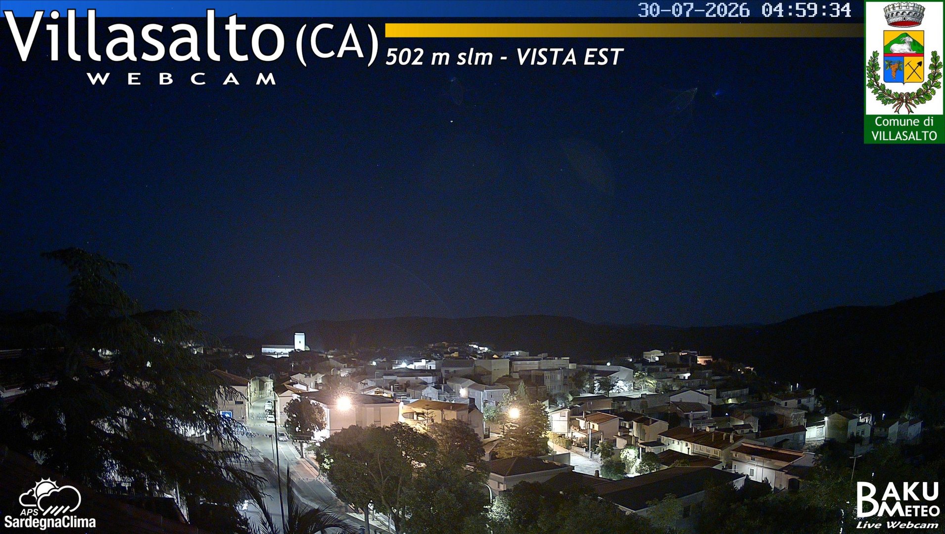 time-lapse frame, Villasalto Comune webcam