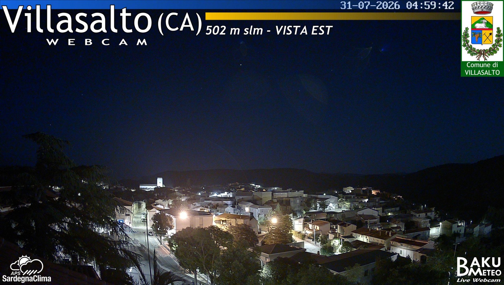 time-lapse frame, Villasalto Comune webcam
