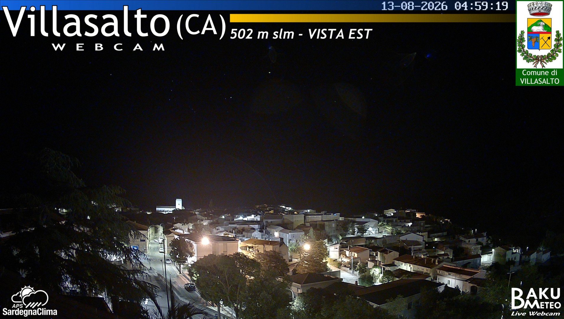 time-lapse frame, Villasalto Comune webcam