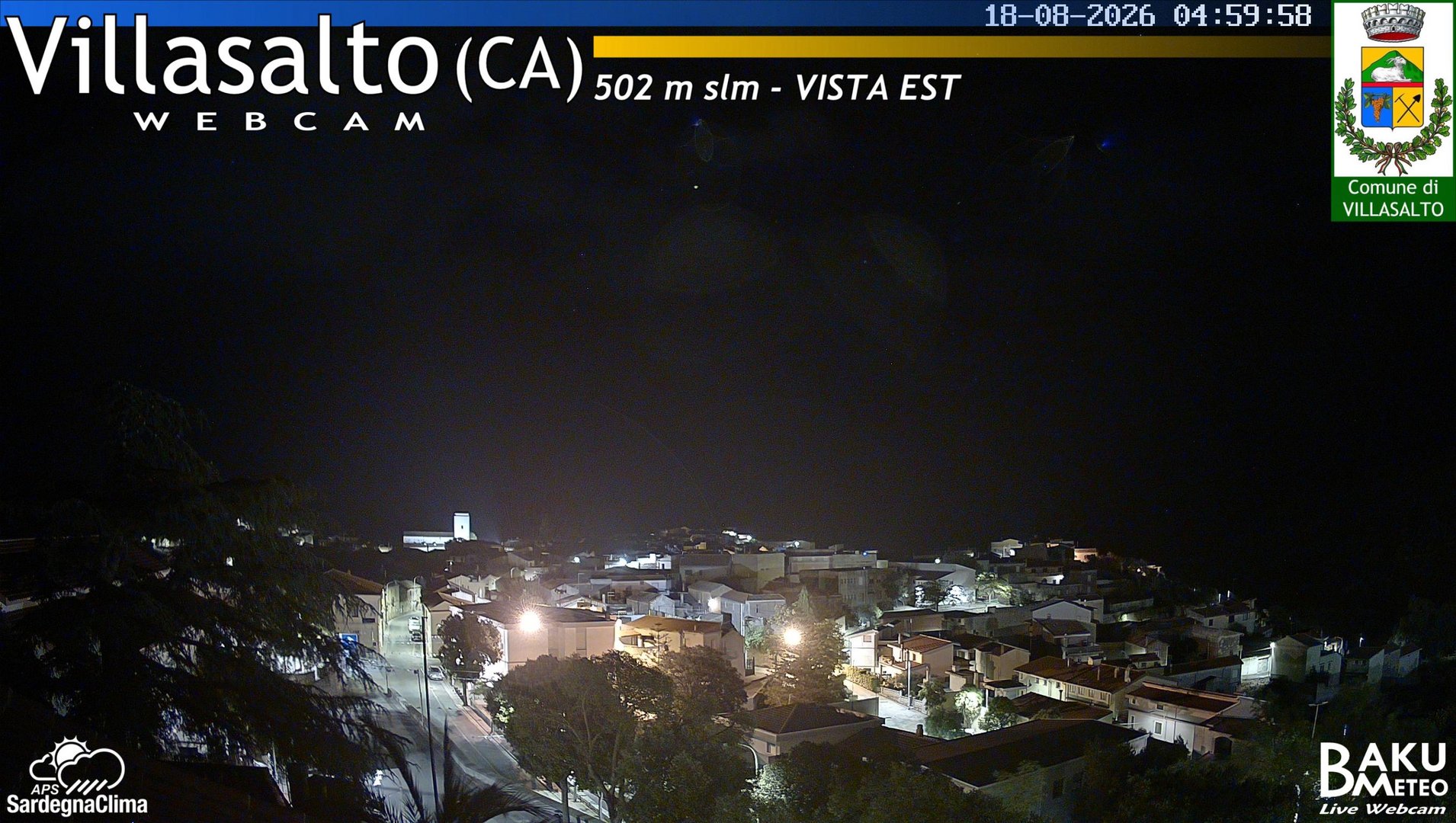 time-lapse frame, Villasalto Comune webcam