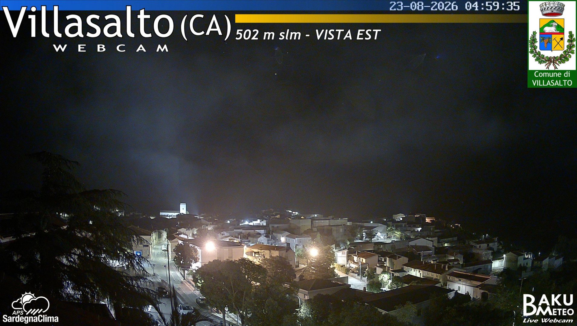 time-lapse frame, Villasalto Comune webcam