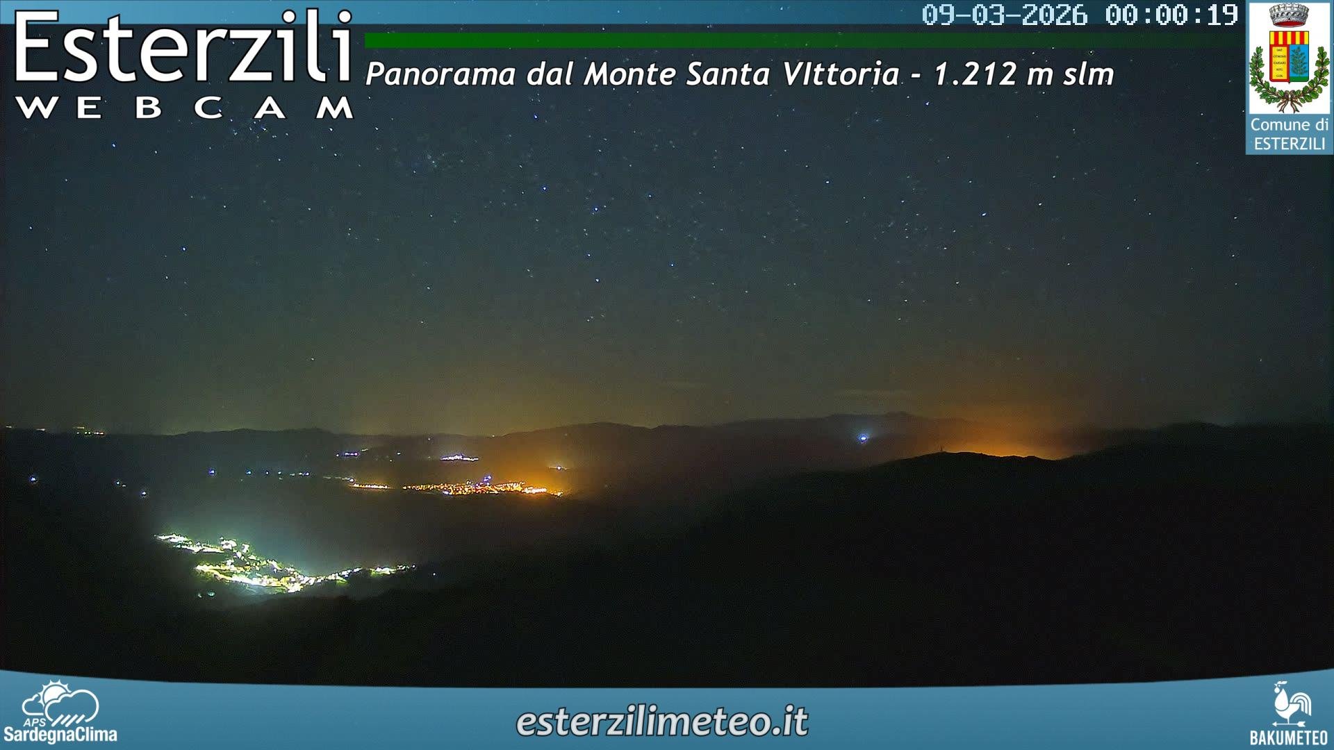 time-lapse frame, Monte Santa Vittoria webcam