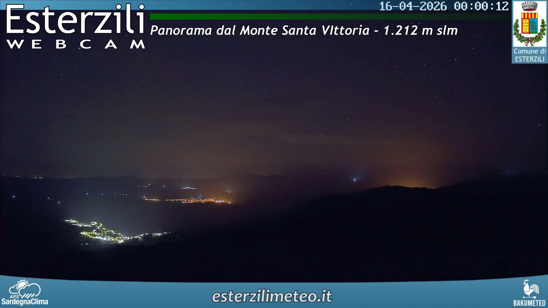 time-lapse frame, Monte Santa Vittoria webcam