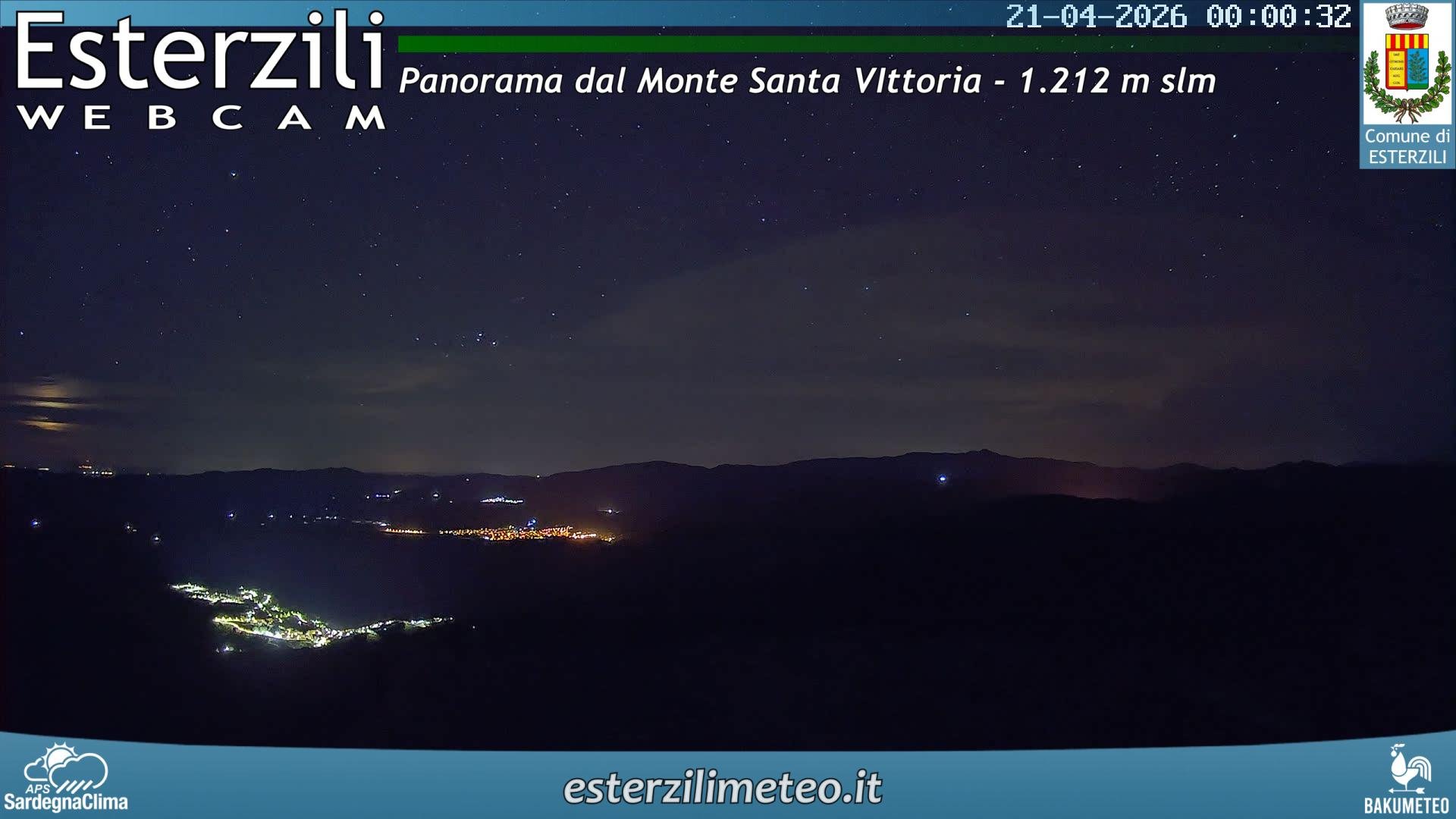 time-lapse frame, Monte Santa Vittoria webcam