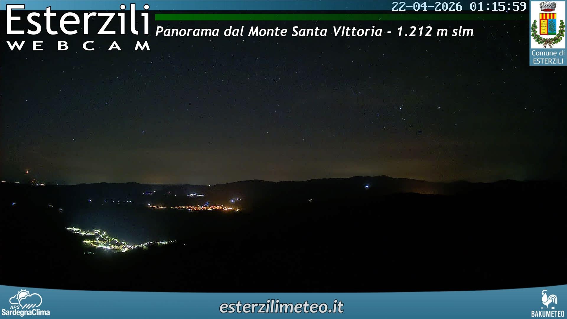 time-lapse frame, Monte Santa Vittoria webcam