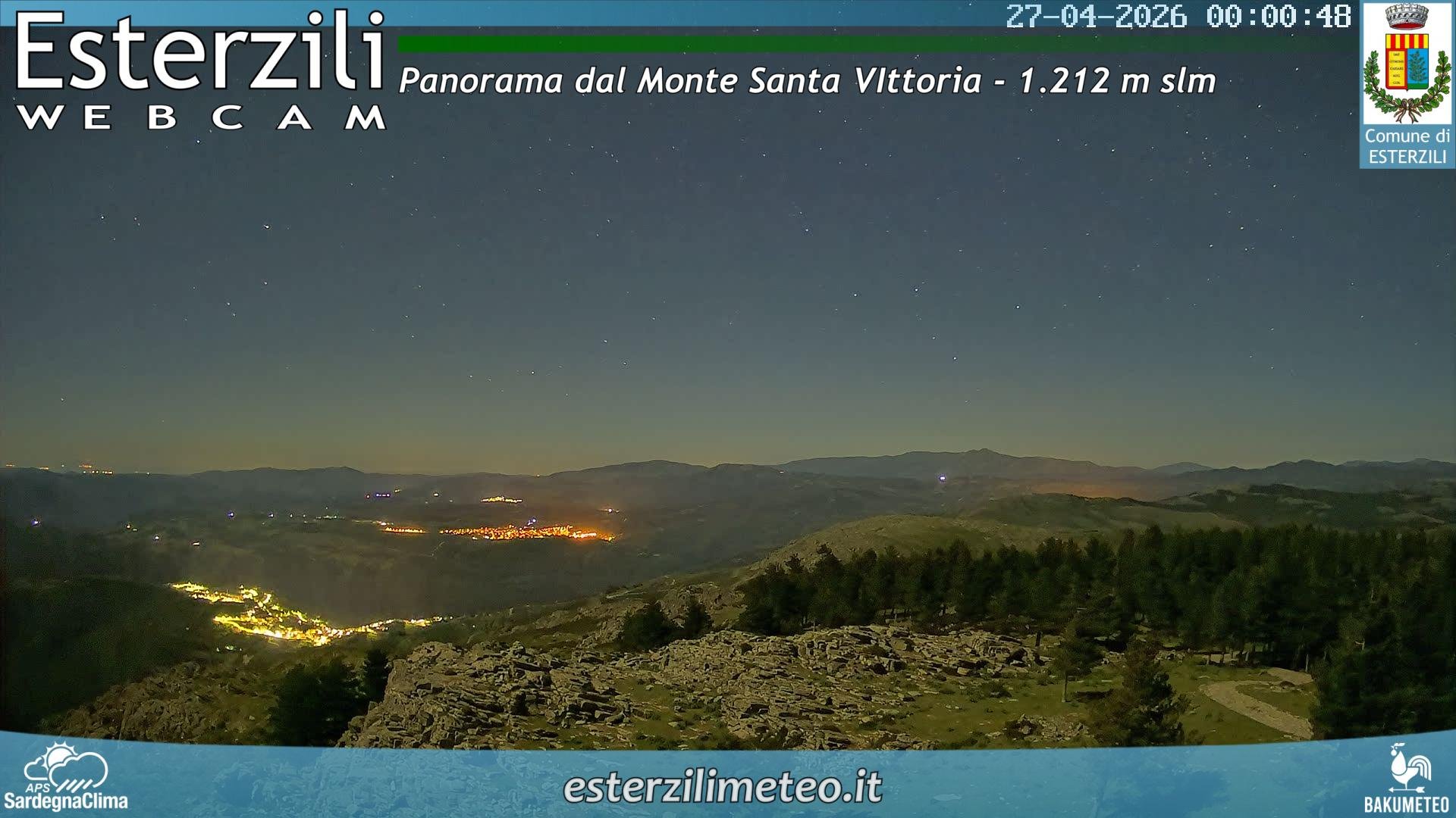 time-lapse frame, Monte Santa Vittoria webcam