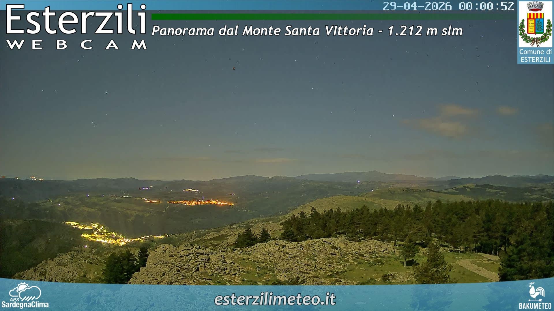 time-lapse frame, Monte Santa Vittoria webcam