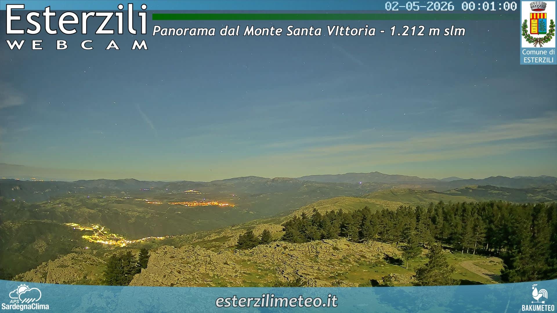 time-lapse frame, Monte Santa Vittoria webcam